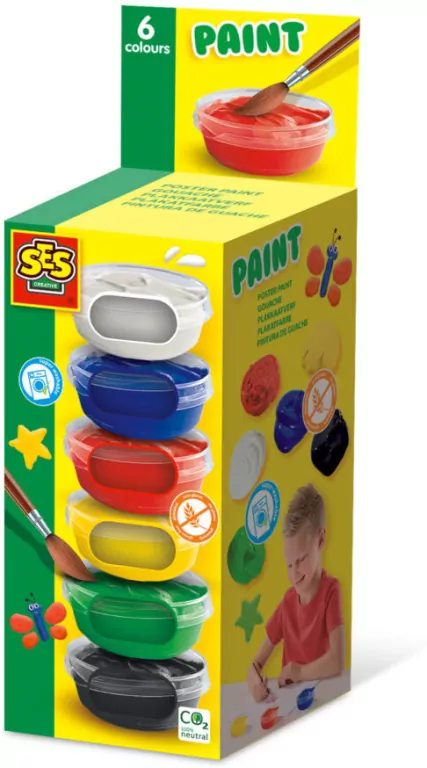 Farby plakatowe 6x45ml - tantis.pl