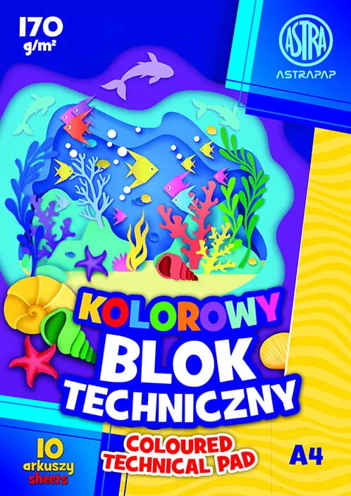 Blok kolorowy A4 barwiony w masie - tantis.pl