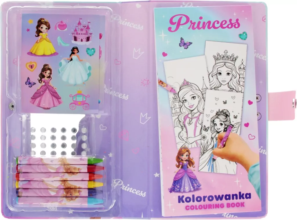 Zestaw kreatywny do kolorowania naklejki Princess - tantis.pl