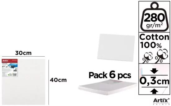 Tablica malarska 30x40x0,3cm 280G/m2