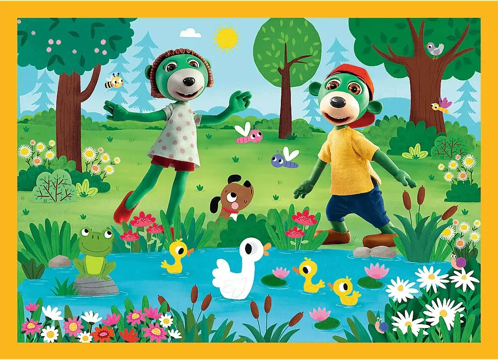 Puzzle 4w1 Trefliki na wakacjach TREFL - tantis.pl