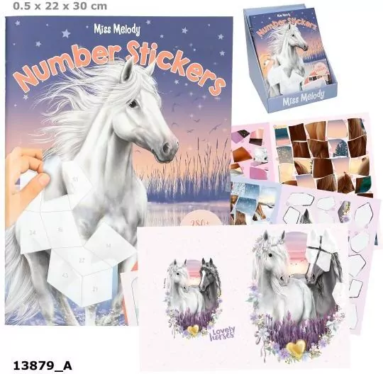 Zestaw z naklejkami Number Sticker Miss Melody 13879A - tantis.pl