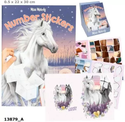 Zestaw z naklejkami Number Sticker Miss Melody 13879A