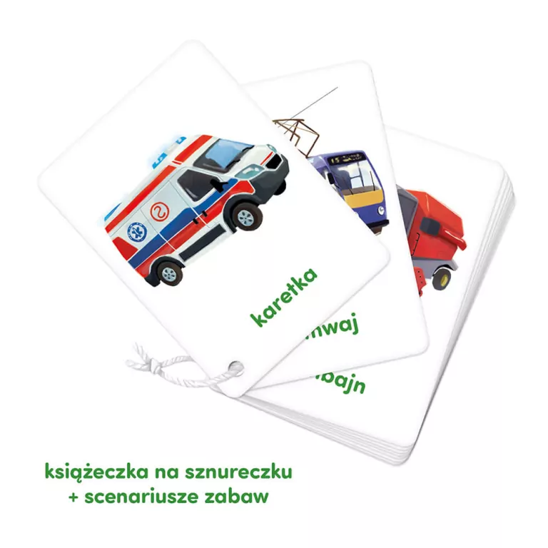 CzuCzu. Karty obrazkowe na sznurku Pojazdy 2+ - tantis.pl