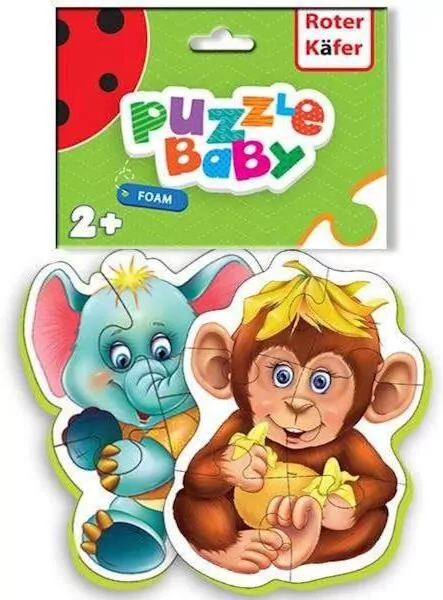 Piankowe puzzle małpka i słoń - tantis.pl