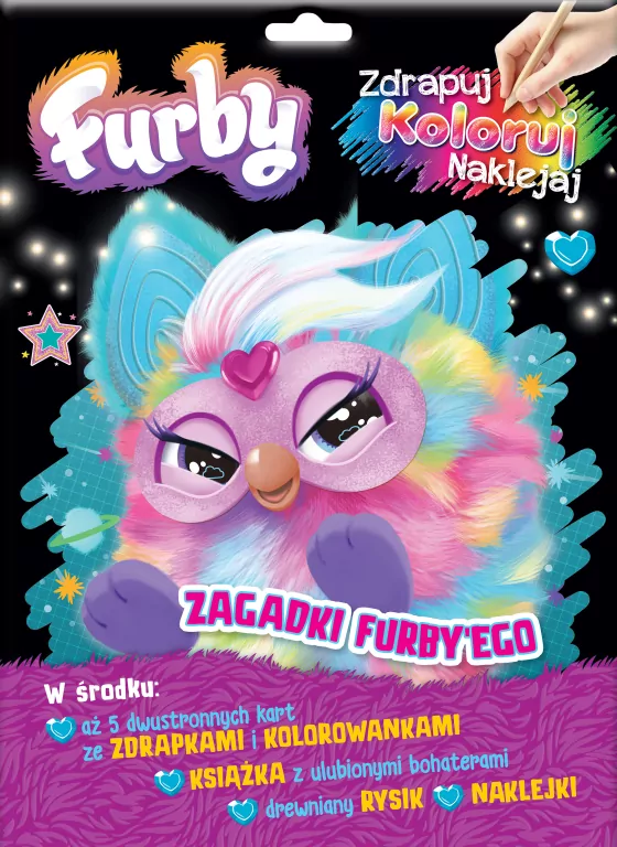 Furby. Zdrapuj, koloruj, naklejaj - tantis.pl