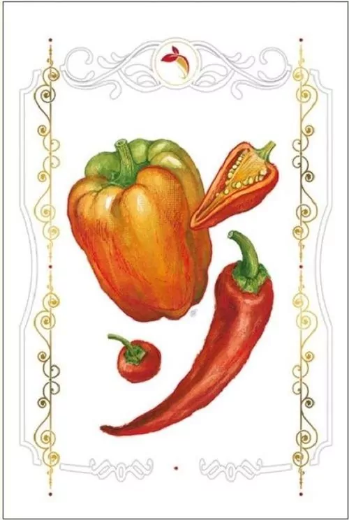 Karnet papryki 12x18 + koperta - tantis.pl