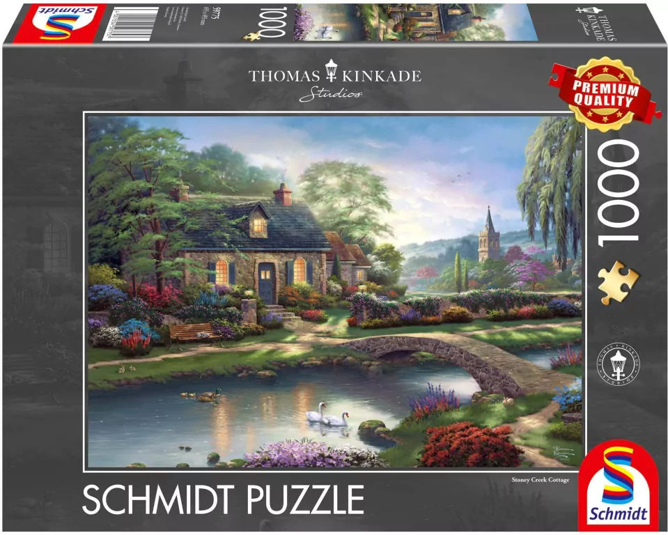Puzzle PQ 1000 Thomas Kinkade Domek nad strumy G3 - tantis.pl