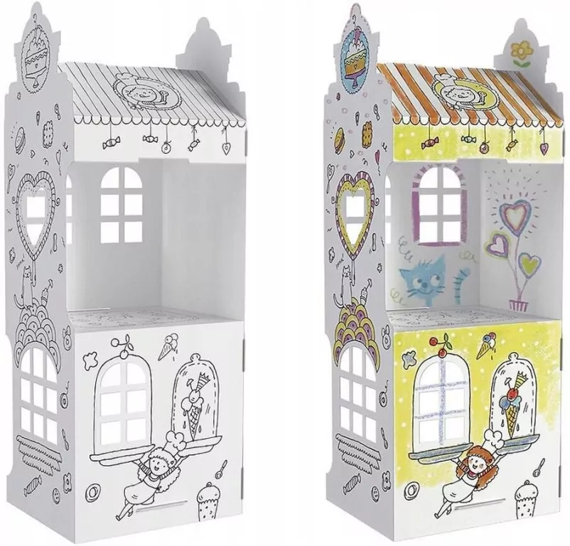 Monumi. Kolorowanka-Składanka 3D MINI. Domek Pyszności 9 - tantis.pl