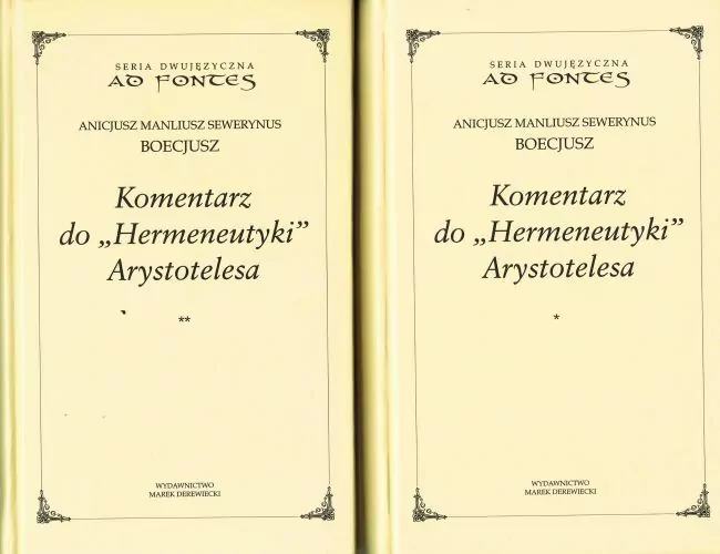 Komentarz do Hermeneutyki Arystotelesa Tom 1-2 - tantis.pl