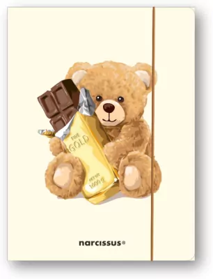 Teczka A4+ z gumką Teddies&Miś z czekoladą