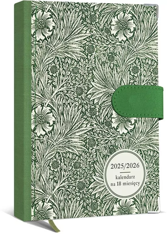Kalendarz 2025/2026 18 m-cy A5 zielony - tantis.pl