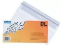 Koperta DL biała, folia  25 sztuk - tantis.pl