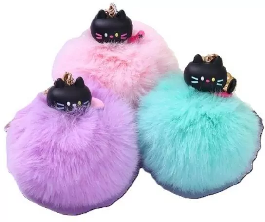 Brelok z pomponem Kot mix HAPPY COLOR - tantis.pl