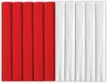 Bibuła marszczona biało-czerwony 25x200cm mix - tantis.pl