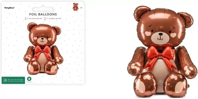 Balon foliowy stojący Miś, 59x88cm - tantis.pl