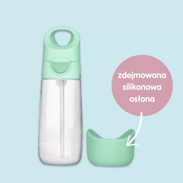 B.Box. Bidon tritanowy ze słomką. 450 ml. Emerald Forest - tantis.pl