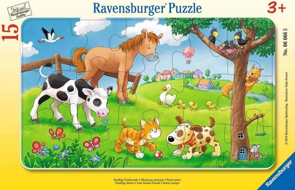 Puzzle 15 ramkowe. Miłośnicy słodkich zwierząt  060665 - tantis.pl