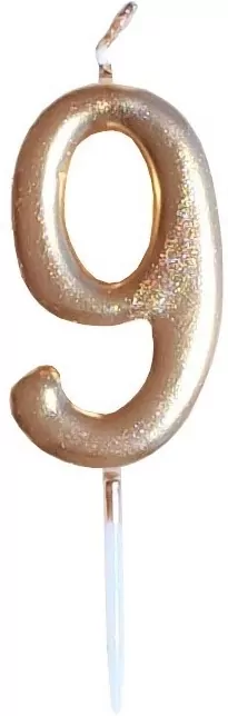 Świeczka urodzinowa "9" złota - tantis.pl