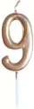 Świeczka urodzinowa "9" złota - tantis.pl