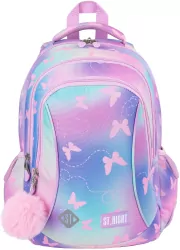 Plecak 3- komorowy z motylkiem BP26 Pink Butterflies ST.RIGHT