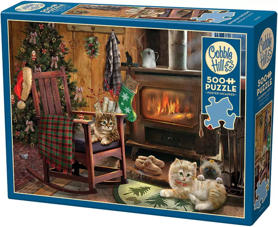 Puzzle 500 Kocięta przy piecyku G3 - tantis.pl