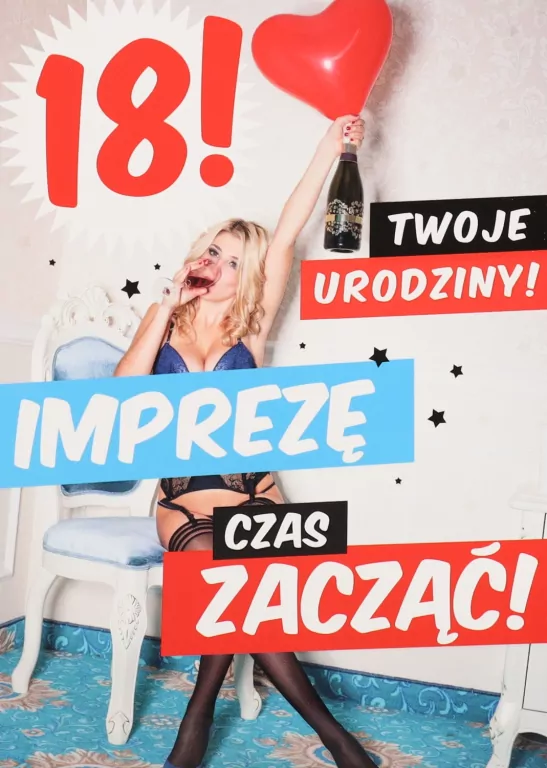 KARNET URODZINY 18 B6 Z KOP PD KB6-1786 - tantis.pl