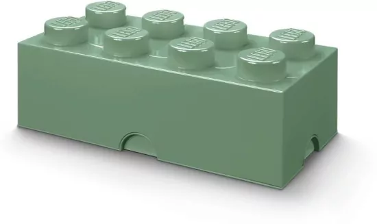 LEGO(R) pojemnik klocek ósemka oliwkowy