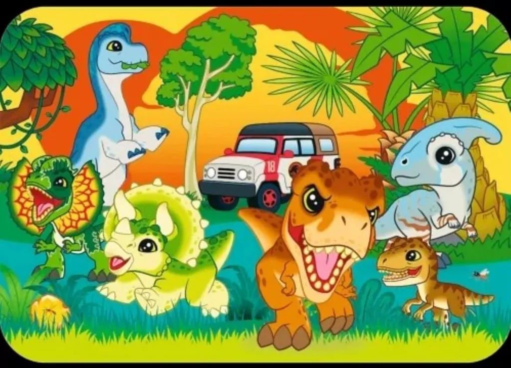 Puzzle drewniane 24 Poznaj dinozaury TREFL - tantis.pl