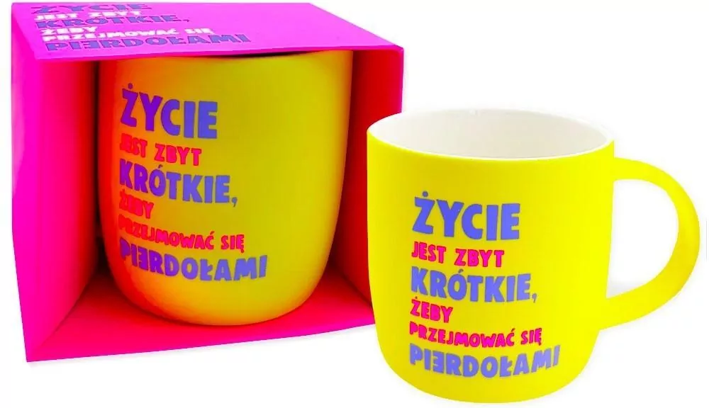 Kubek neonowy Życie - tantis.pl