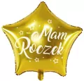 Balon foliowy Gwiazdka. Mam Roczek, złoty 48cm - tantis.pl