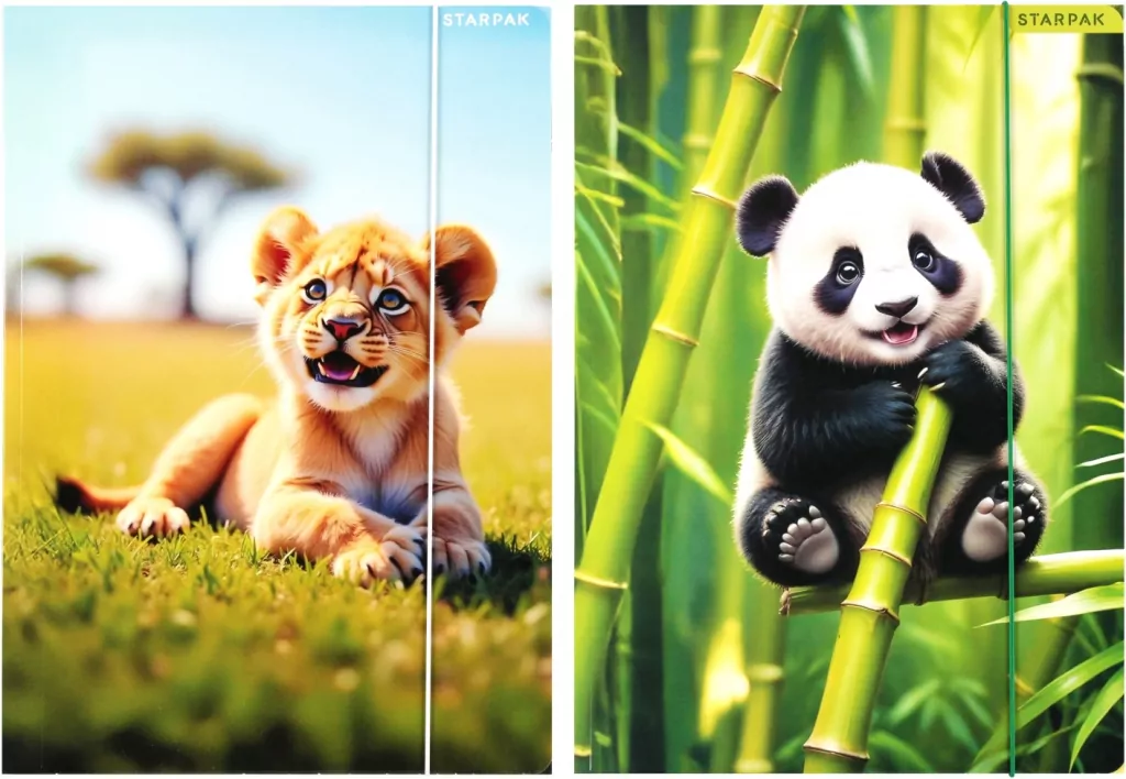 Teczka z gumką A4 Wild Animal mix - tantis.pl