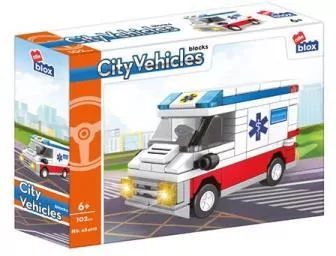 Klocki konstrukcyjne City 102 elementy. Ambulans - tantis.pl