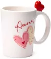 Kubek ceramiczny Serce Amora z serduszkiem - tantis.pl
