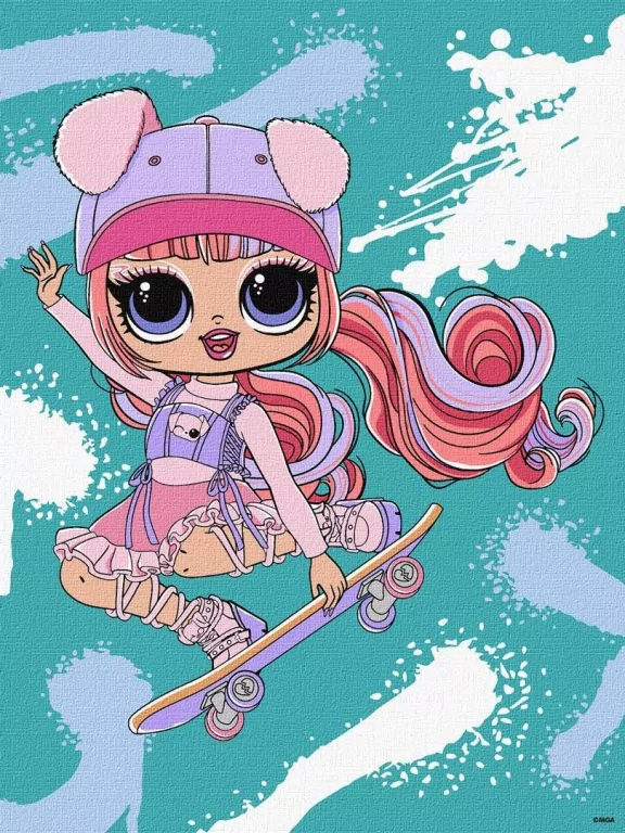 Malowanie po numerach - Tweens LOL Skate Dance .. - tantis.pl