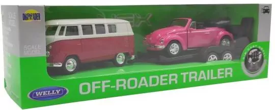 WELLY. Dwa samochody laweta 1:34, mix - tantis.pl