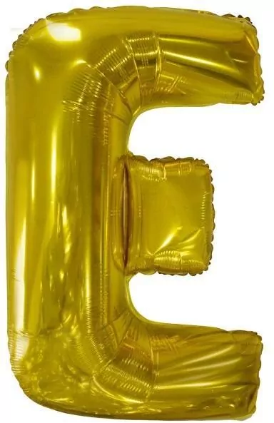 Balon foliowy litera E złota 56,5x86cm - tantis.pl