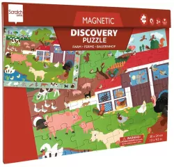 Puzzle magnetyczne i gra 2w1. Farma