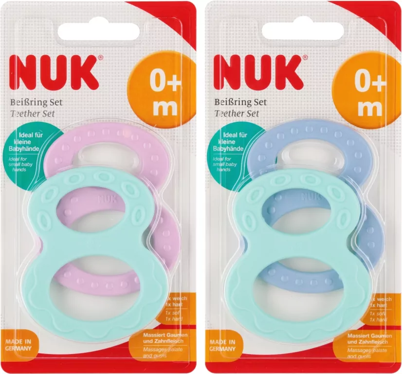 NUK. Gryzak ósemka. 0 miesięcy. Mix - tantis.pl