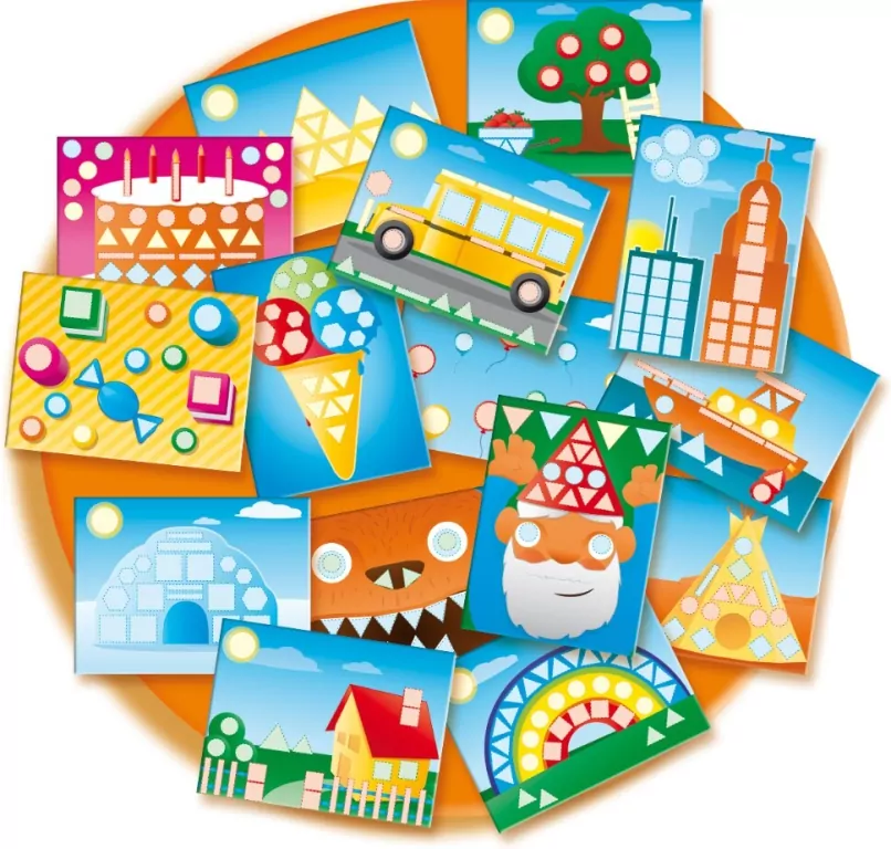 Figury geometryczne. Zestaw do nauki wyklejania - tantis.pl