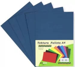 Tektura A4 falista indygo, 5 sztuk