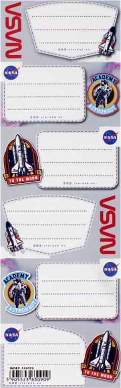 Naklejki na zeszyt NASA - tantis.pl