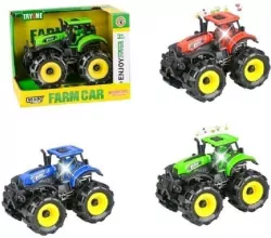 Traktor ze światłem i dźwiękiem 14,5cm mix