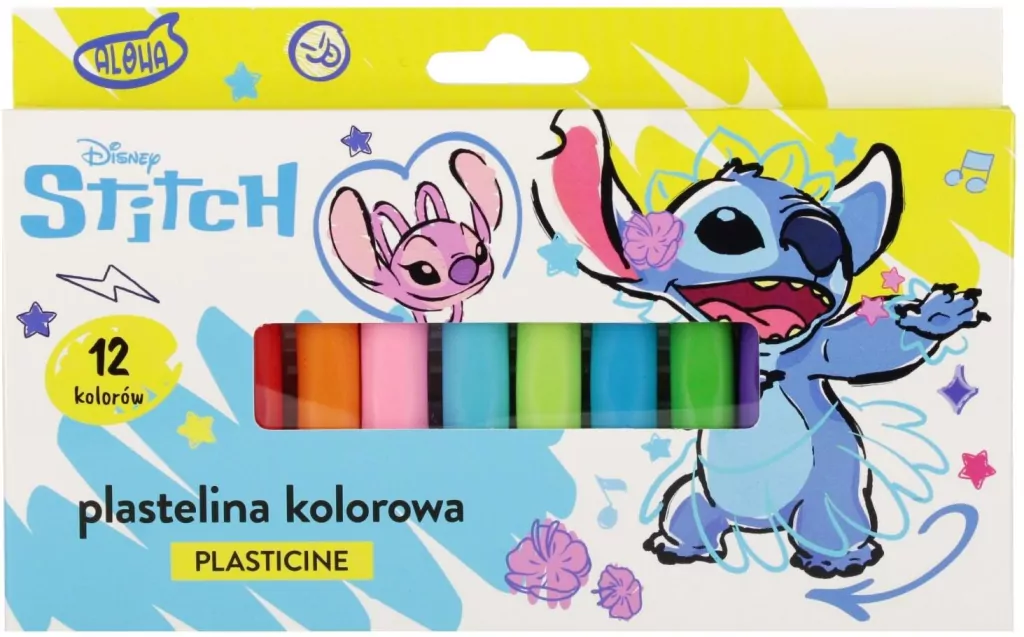 Plastelina 12 kolorów Stitch - tantis.pl