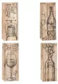 Torebka ozdobna na butelkę 12x36x9cm mix ROZETTE - tantis.pl