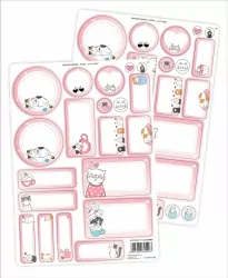 Naklejki imienne - Kotki