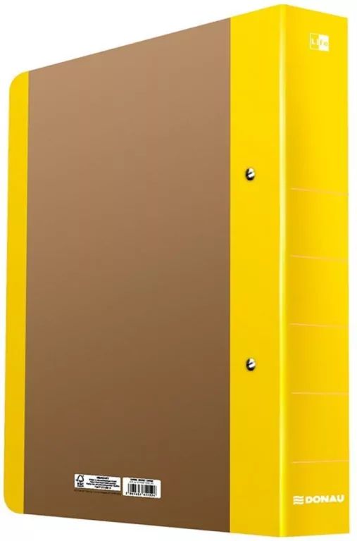 Segregator ringowy A4/2RD/50mm, żółty - tantis.pl