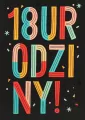 KARNET URODZINY 18 B6 Z KOP PD KB6-1858 - tantis.pl