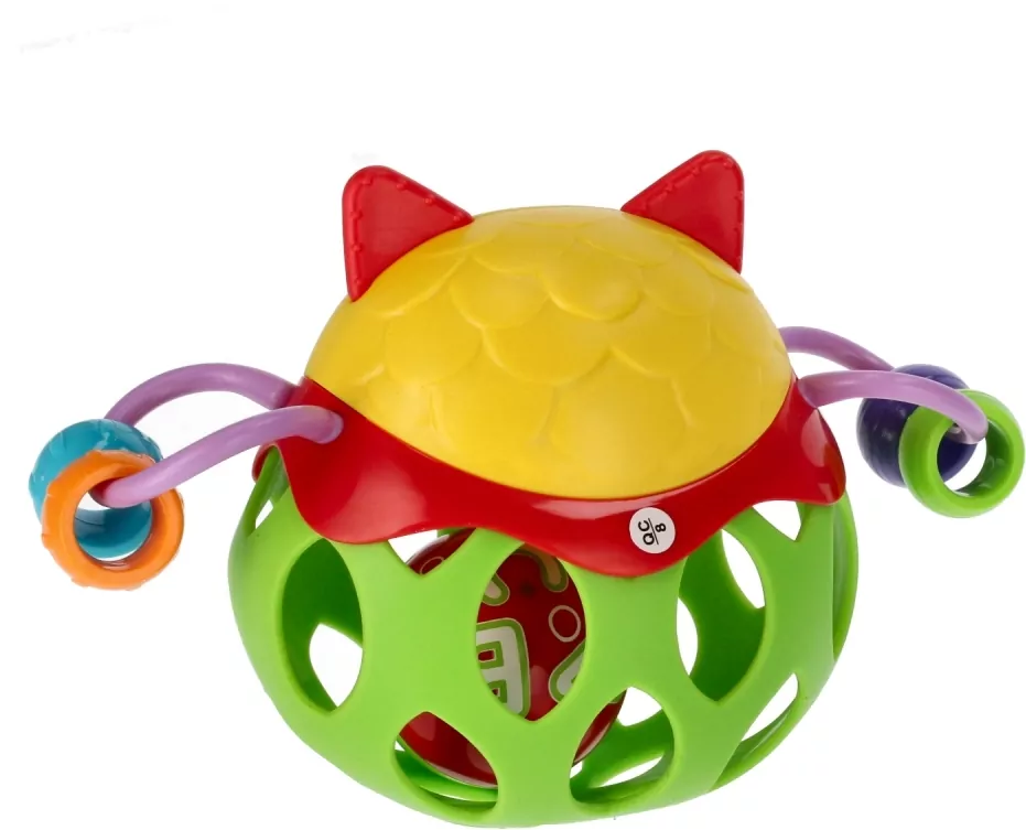 Kula gumowa z grzechotką sowa - tantis.pl