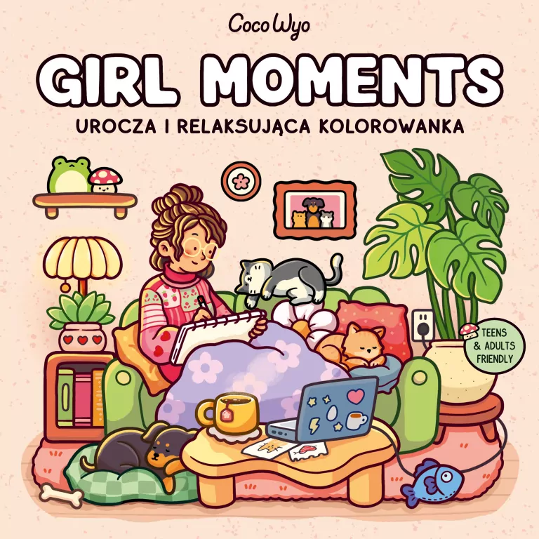 Girl Moments. Urocza i relaksująca kolorowanka - tantis.pl